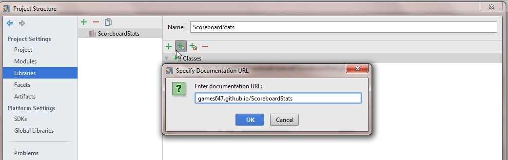 Adding external Javadoc