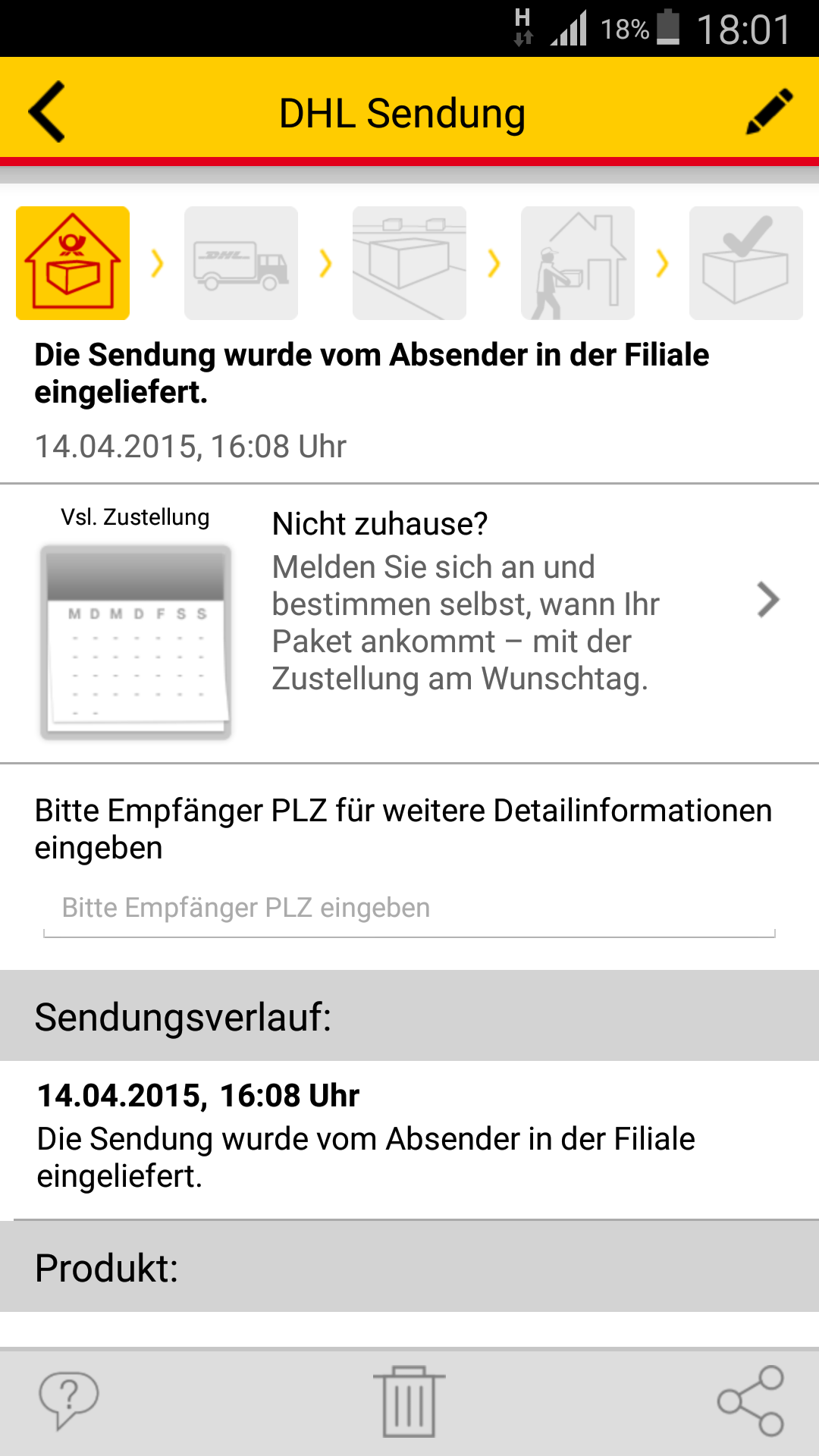 DHL Retoure Empfänger rausfinden (sendungsverfolgung, dhl packet)