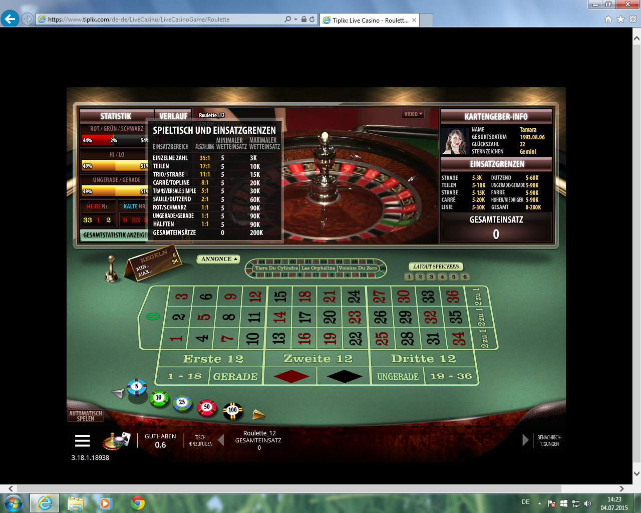 BetVictor Live Casino Test