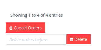 Old order deletion