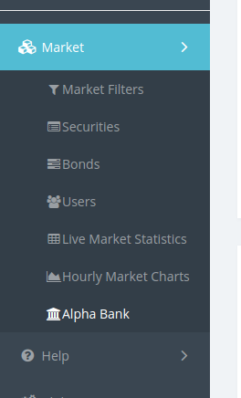Alpha Bank in the sidebar