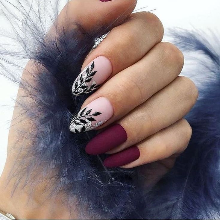 Matte burgundy nails Art Ideas 44 - Fashionre