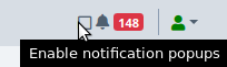 Turned off notification popups